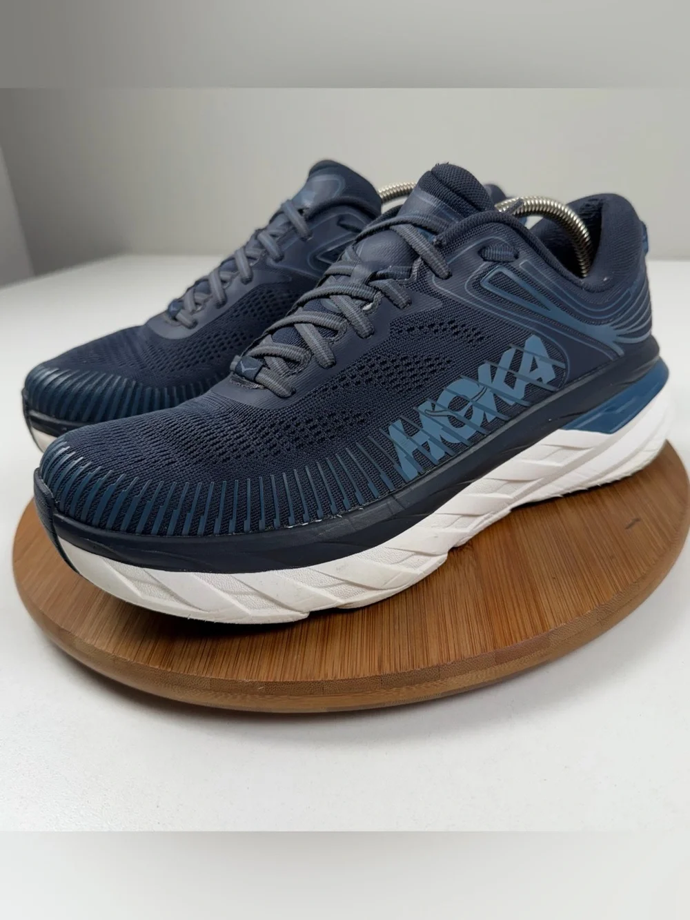 HOKA One One Bondi 7 Men's Navy  Running Shoes - Picture 3 of 10